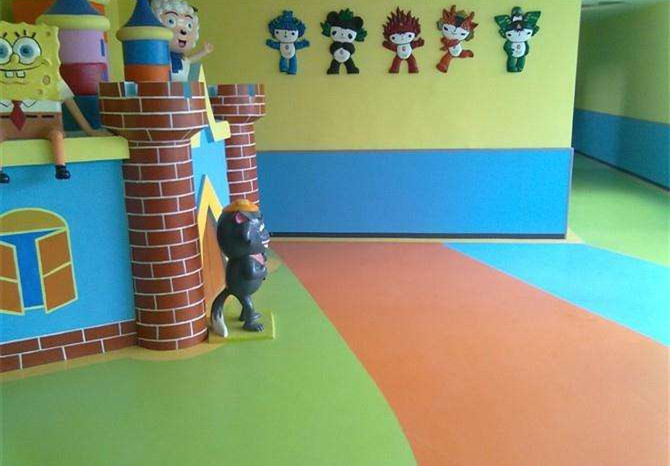 pvc運(yùn)動(dòng)地板安裝后的效果