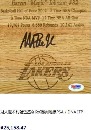 埃爾文.約翰遜簽名的NBA籃球地板 埃爾文.約翰遜簽名的NBA籃球地板
