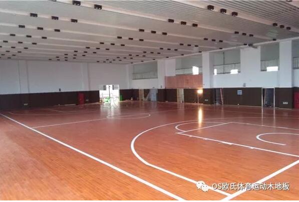 浙江湖州市吳興區吳興實驗中學籃球木地板鋪設工程