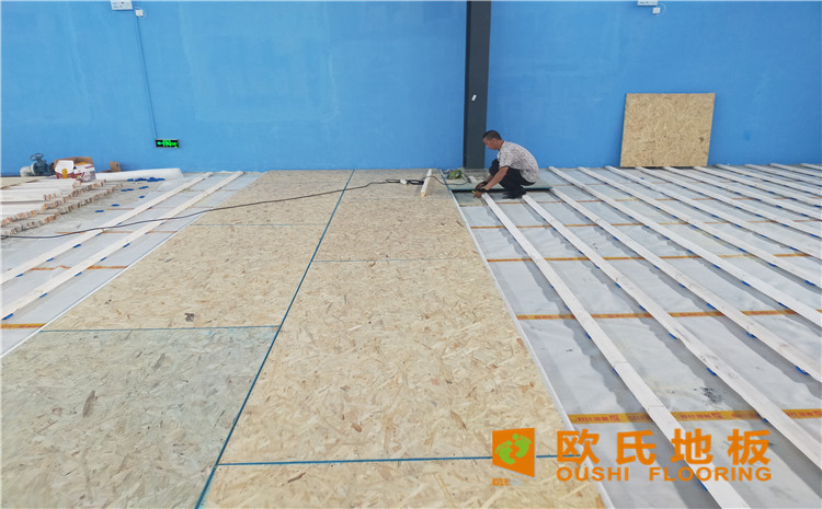 廣東惠來(lái)縣大南海開(kāi)發(fā)區(qū)羽毛球館木地板案例