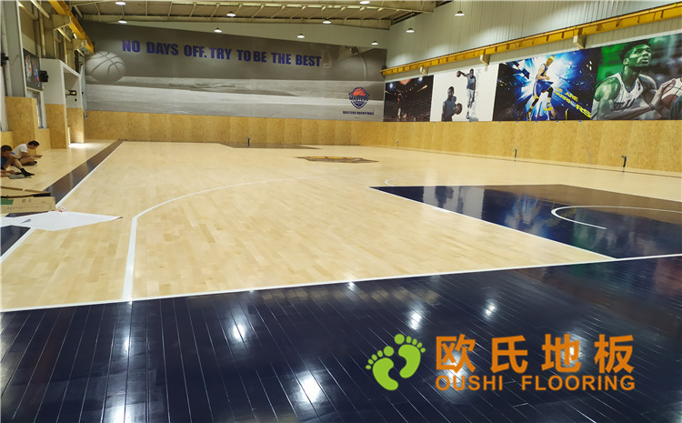 江蘇昆山市博瑞祥汽車公司籃球館木地板案例
