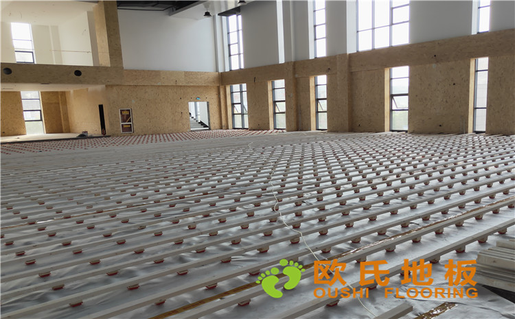 陜西榆林神木張冢峁煤礦公司體育館木地板項目-歐氏運動木地板