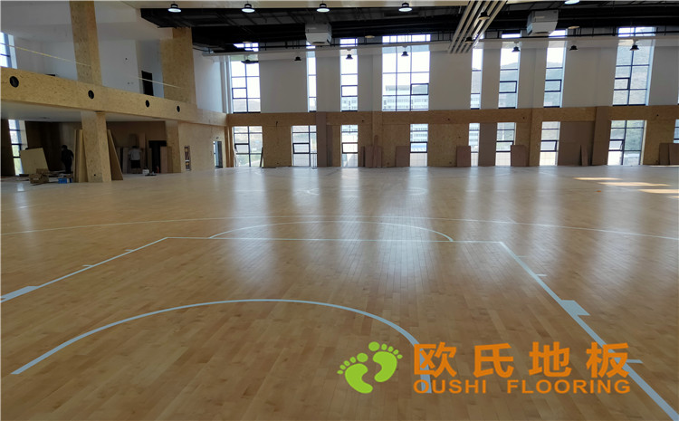 陜西榆林神木張冢峁煤礦公司體育館木地板項目-歐氏運動木地板
