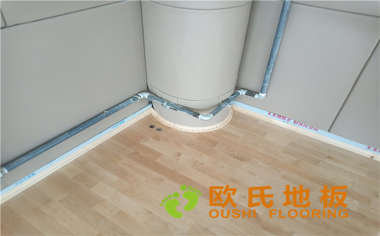 新疆克拉瑪依市獨山子虹園小區(qū)體育館木地板項目-歐氏運動木地板