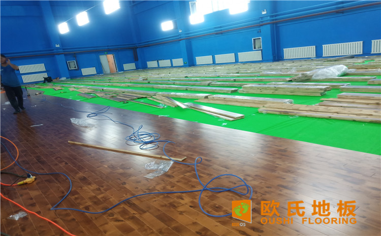 烏魯木齊北京北路東風花苑小區個人羽毛球館木地板項目-歐氏運動木地板