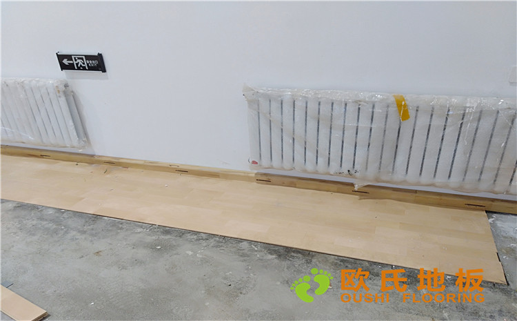 佳木斯市同江消防隊籃球館木地板案例-歐氏運動木地板