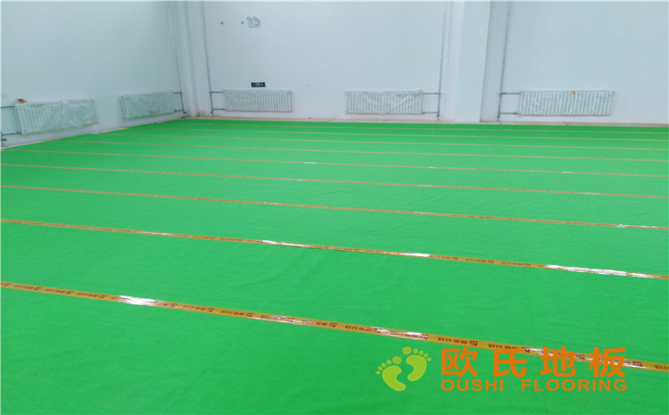 佳木斯市同江消防隊籃球館木地板案例-歐氏運動木地板