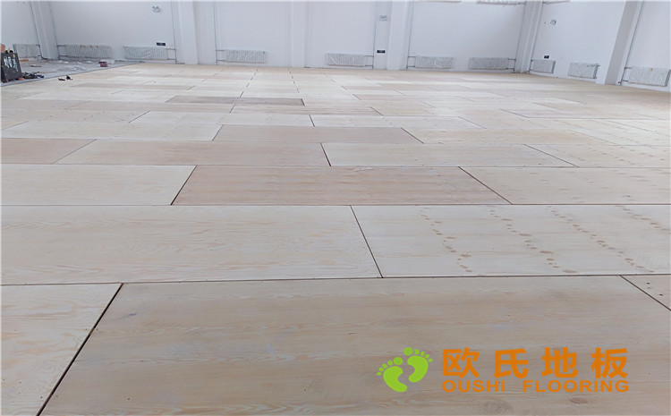 佳木斯市同江消防隊籃球館木地板案例-歐氏運動木地板
